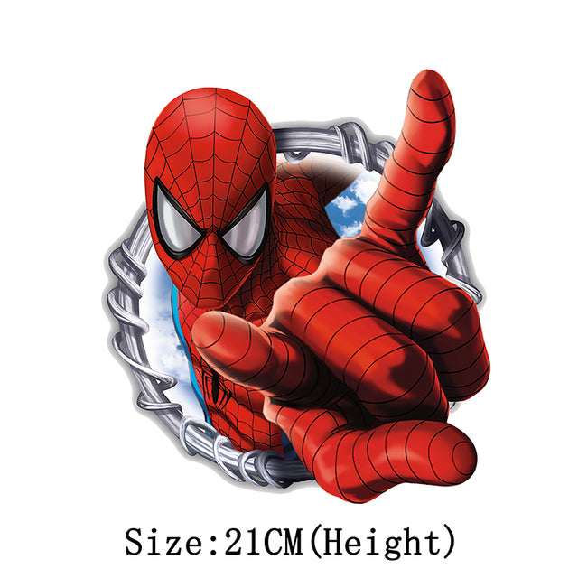 Marvel Spiderman Iron on Patches for Clothing Cartoon Thermal Stickers