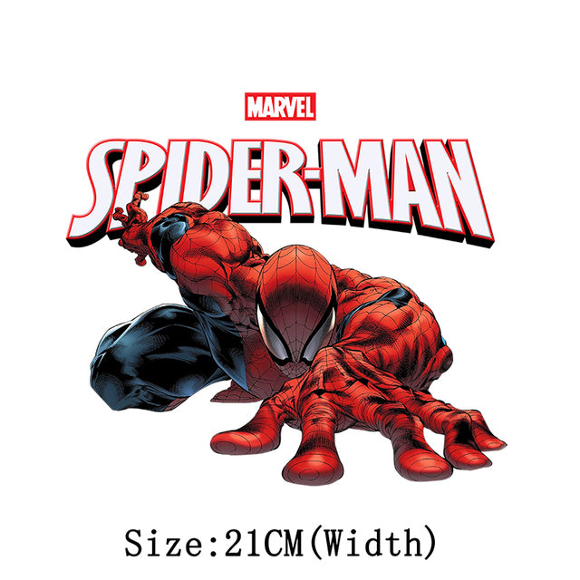 Marvel Spiderman Iron on Patches for Clothing Cartoon Thermal Stickers for  Clothes DIY Heat Transfer Kids Patches Applique Gift