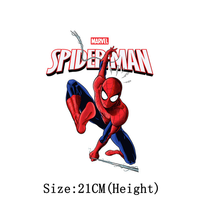 2Pcs/Lot Free Shipping Marvel Spiderman Iron On Patches For Clothing Anime  Thermal Fusible Heat Transfer Stickers Thermoadhesive