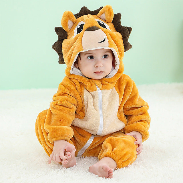 Animal Cartoon Romper Hooded Lion Monkey Toddler Cosplay Clothes