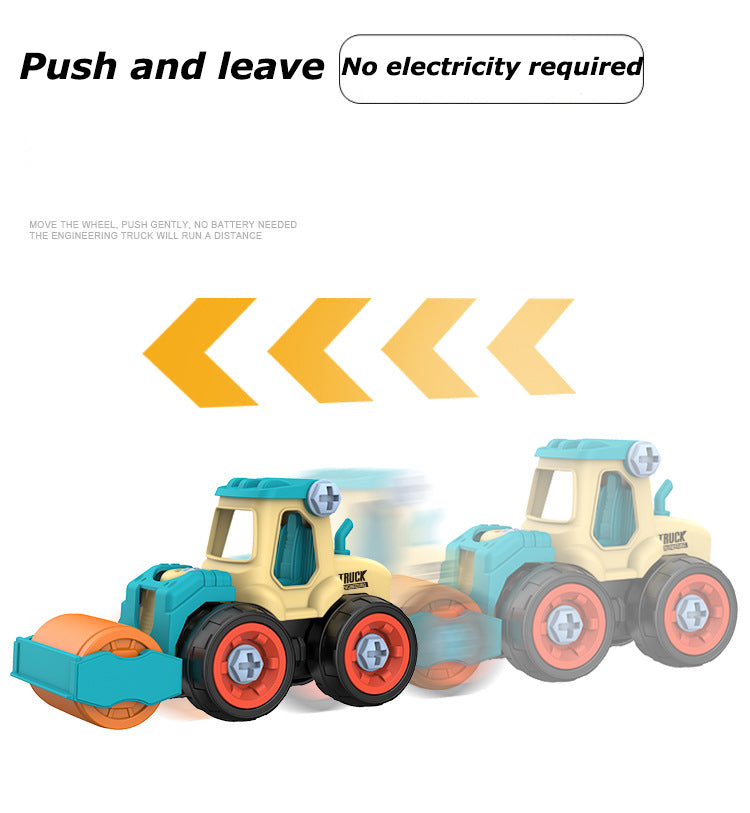 Montessori Education Toy Nut Disassembly Loading Unloading Engineering Truck Excavator Bulldozer