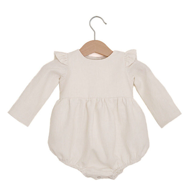 Baby Girl Rompers Long Sleeve Romper Jumpsuits 100% Organic Cotton