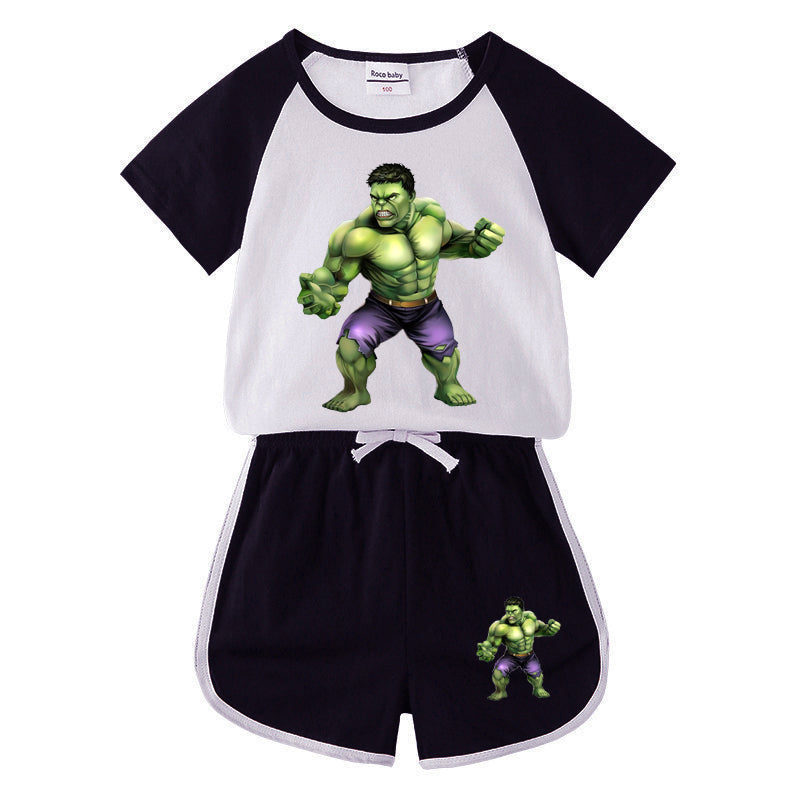 Disney Micky Marvel Super Heroes Sport T-Shirt Sets for Boys 100% Cotton