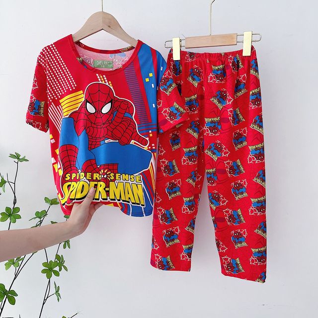 Mickey Minnie Marvel Spiderman Pajamas Set