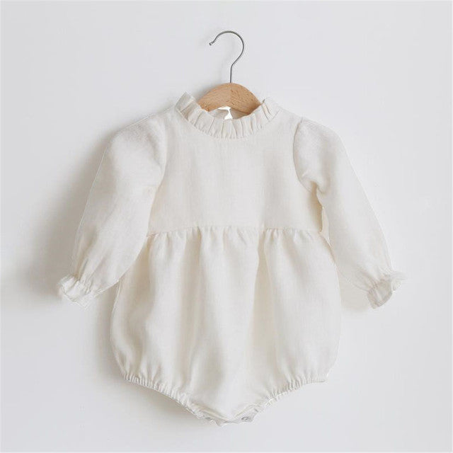 Baby Girl Rompers Long Sleeve Romper Jumpsuits 100% Organic Cotton