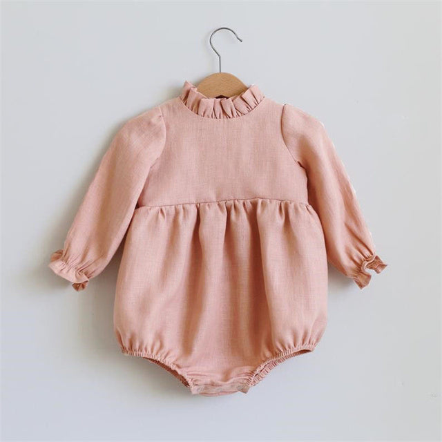 Baby Girl Rompers Long Sleeve Romper Jumpsuits 100% Organic Cotton