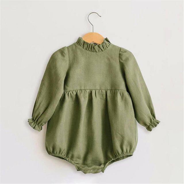 Baby Girl Rompers Long Sleeve Romper Jumpsuits 100% Organic Cotton