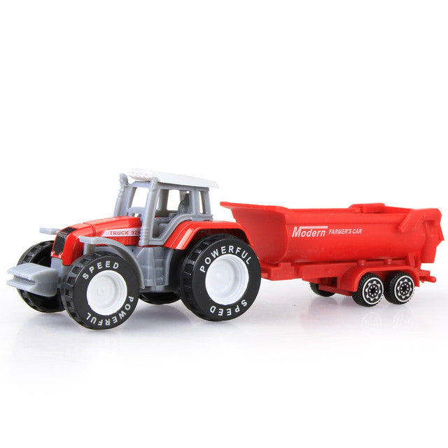 Mini Alloy Diecast Car Model Engineering Toy Vehicles Dump Truck Forklift Excavator