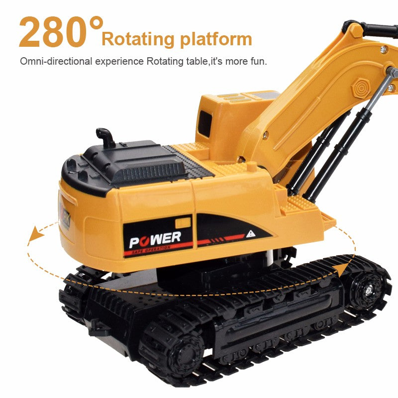 1:24 Remote Control Electric Excavator Toy Truck Vehicle