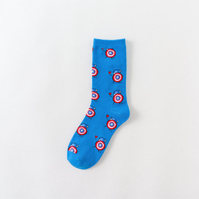 Marvel DC Cartoon Casual High Socks