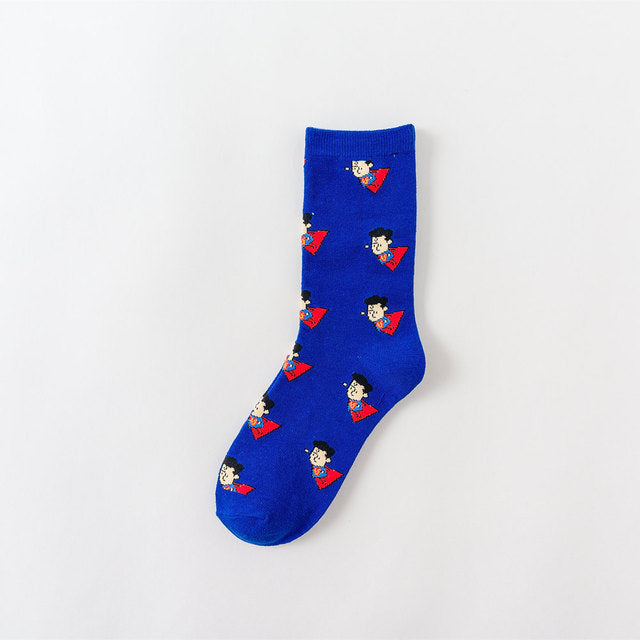 Marvel DC Cartoon Casual High Socks