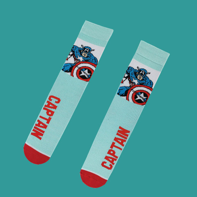 Marvel DC Cartoon Casual High Socks