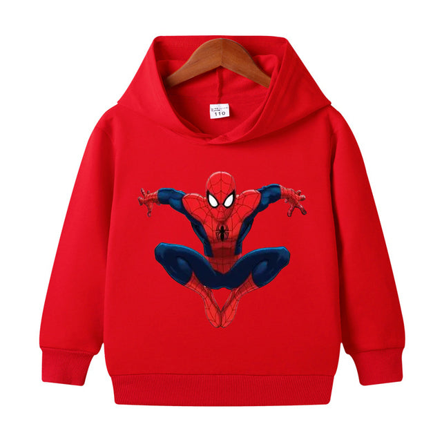 Disney Characters and Marvel Spiderman Hooded Sweater