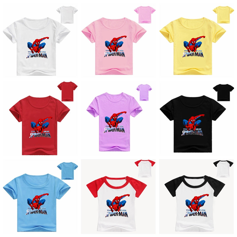 Marvel Spiderman Printed Short Sleeve T-Shirts