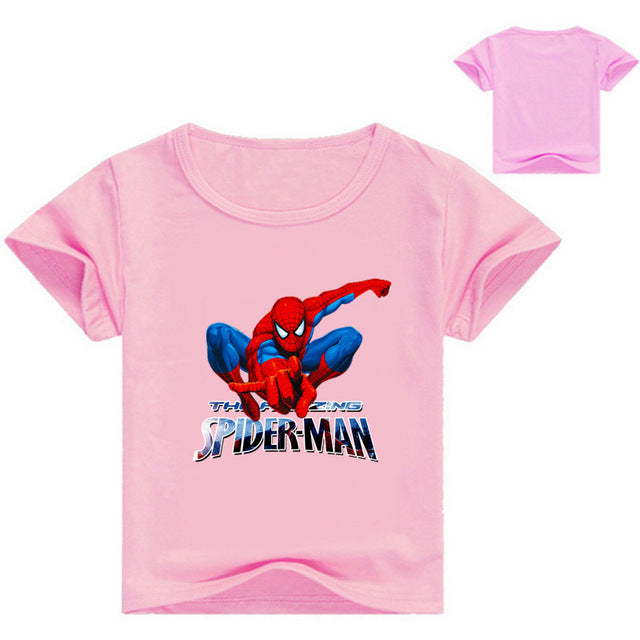 Marvel Spiderman Printed Short Sleeve T-Shirts