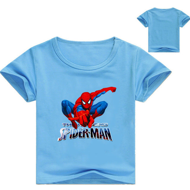 Marvel Spiderman Printed Short Sleeve T-Shirts