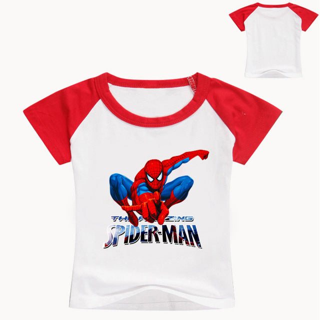 Marvel Spiderman Printed Short Sleeve T-Shirts