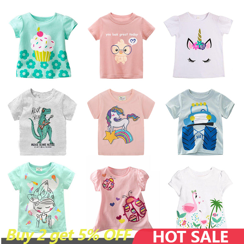 Dinosaur T-shirts Cartoon Printed Tees