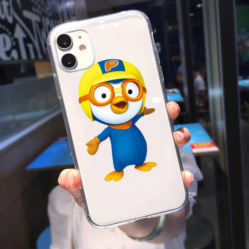 Pororo Phone Case For iPhone 11 12 Mini 13 Pro XS Max X 8 7 6s Plus 5 SE XR Transparent Shell