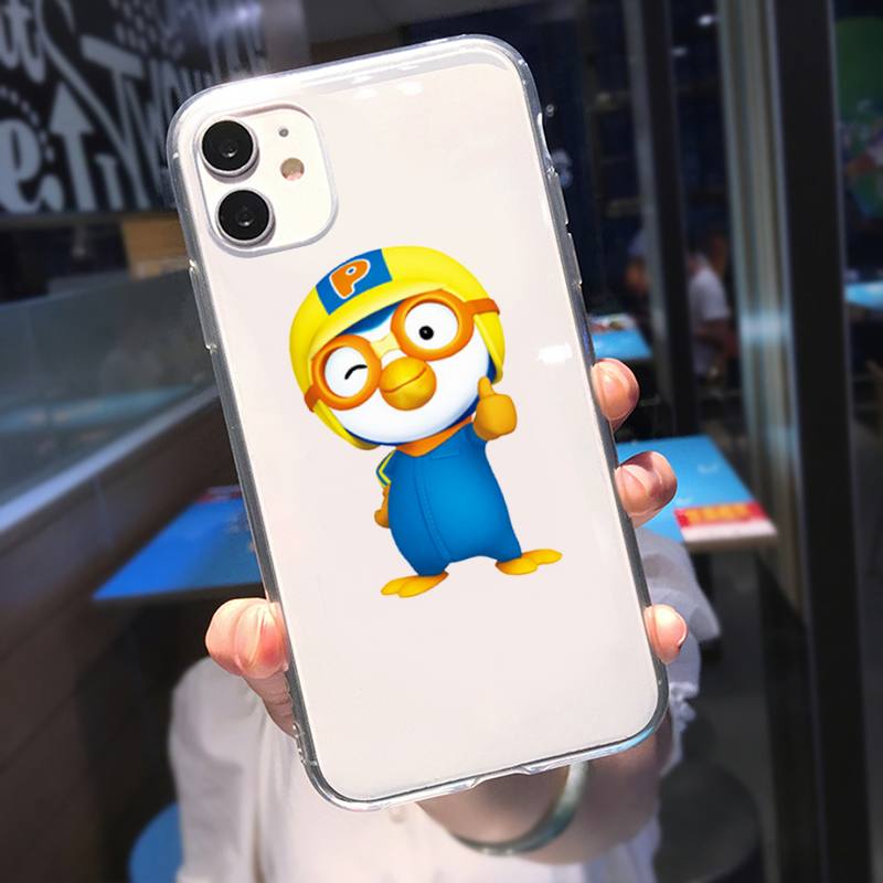 Pororo Phone Case For iPhone 11 12 Mini 13 Pro XS Max X 8 7 6s Plus 5 SE XR Transparent Shell