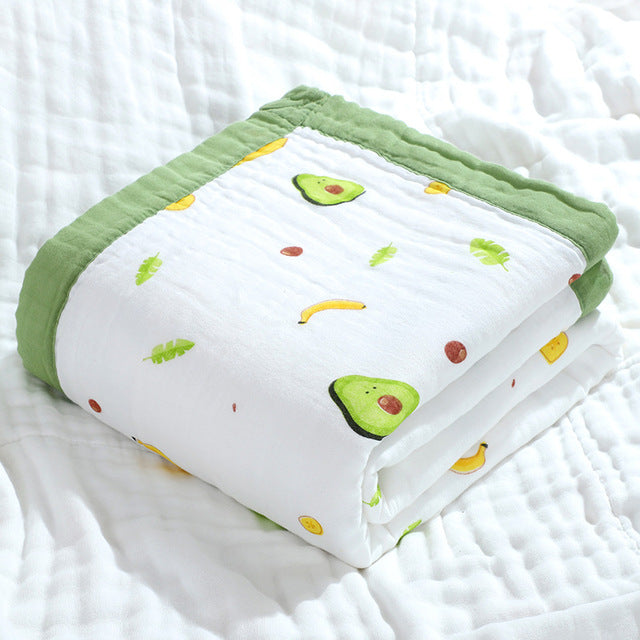 Cotton Baby Receiving Blanket Bath Towel Children Wrap Covered Playmat