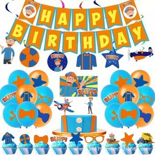 Blippi Birthday Party Decorations Cake Decorations Disposable Tableware