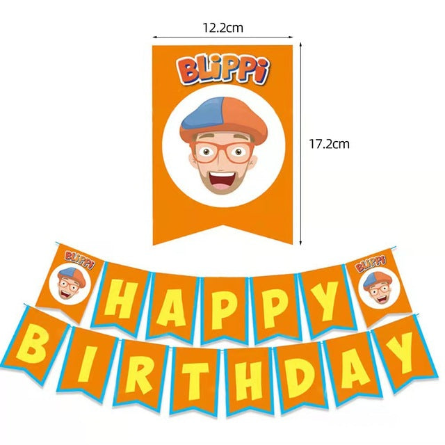 Blippi Birthday Party Decorations Cake Decorations Disposable Tableware