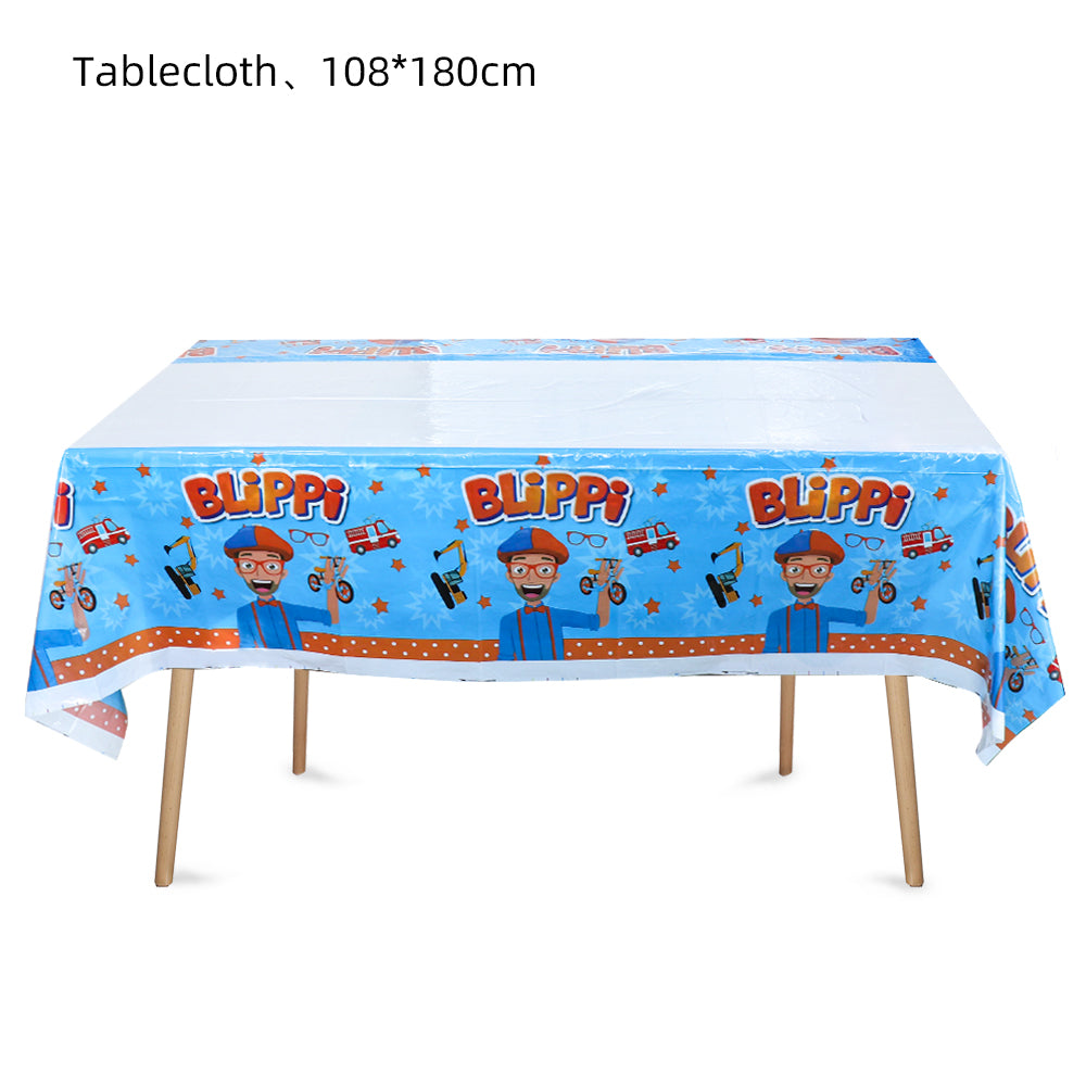 Blippi English Teacher Theme Party Decorations Disposable Tableware Set