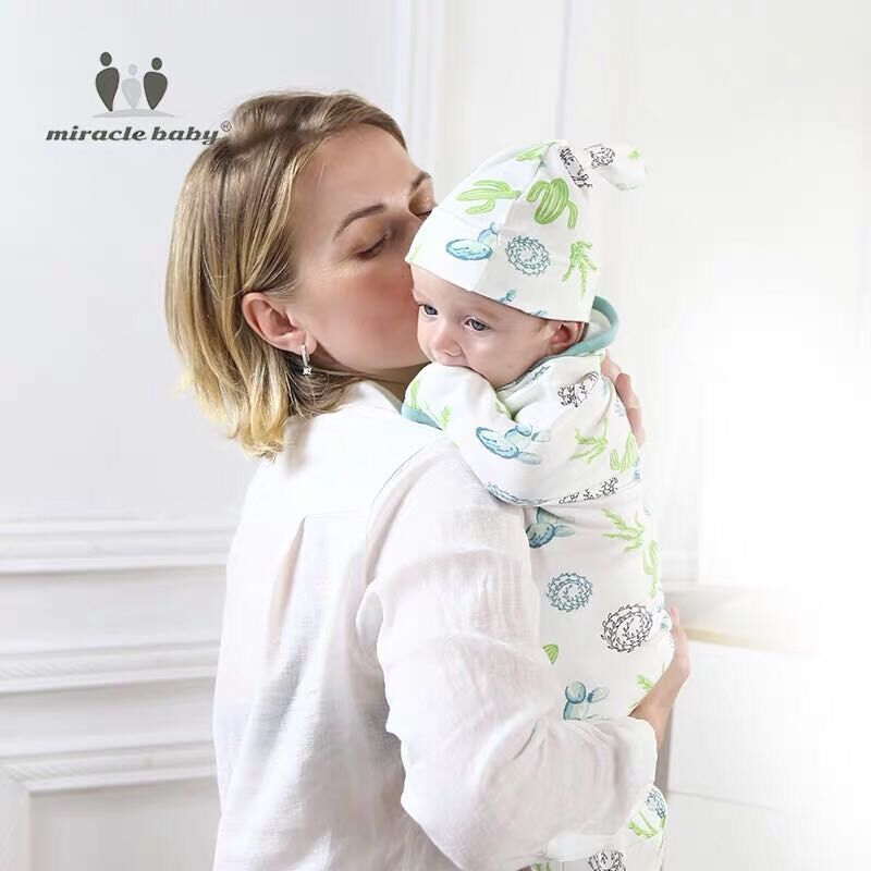 100% Organic Baby Muslin Swaddle Soft Sleeping Blanket